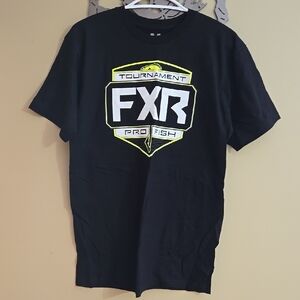 FXR Tournament Pro Fish Black Tee